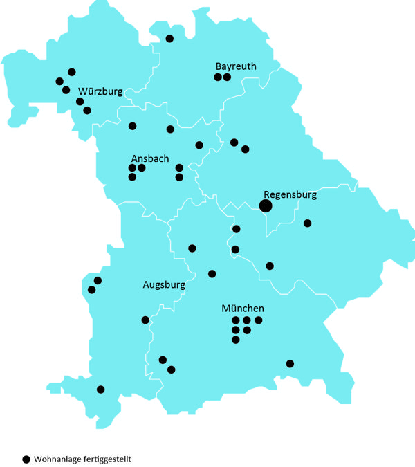 Projektübersicht des staatlichen Sofortprogramms im Wohnungspakt Bayern
